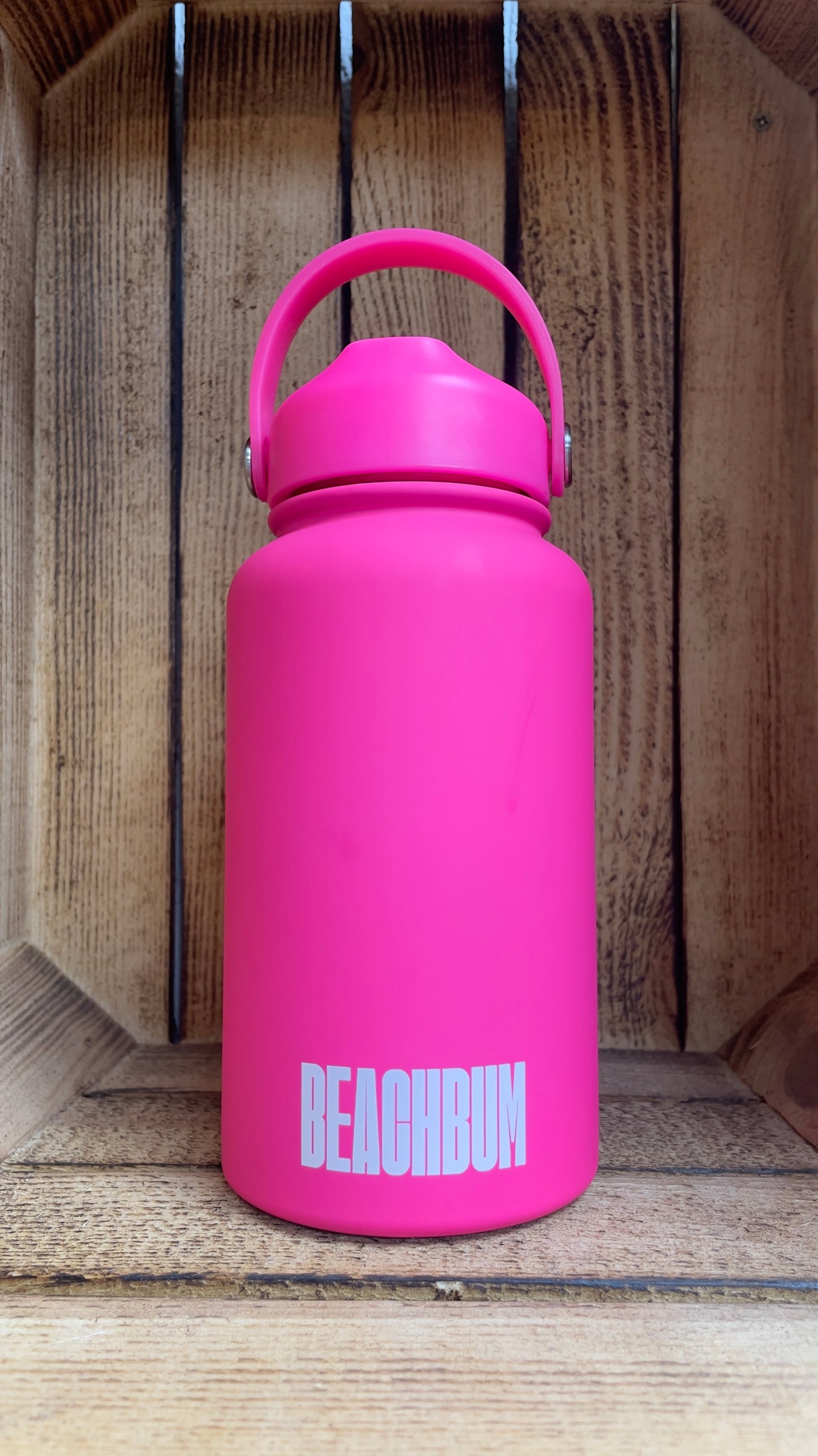 BEACHBUM Insulated Aluminium Bottle with straw, 650ml, 1L