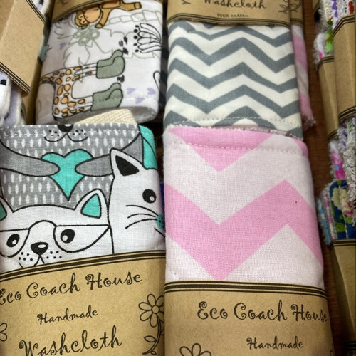 Eco coach house, Wash Cloths, Handmade Locally