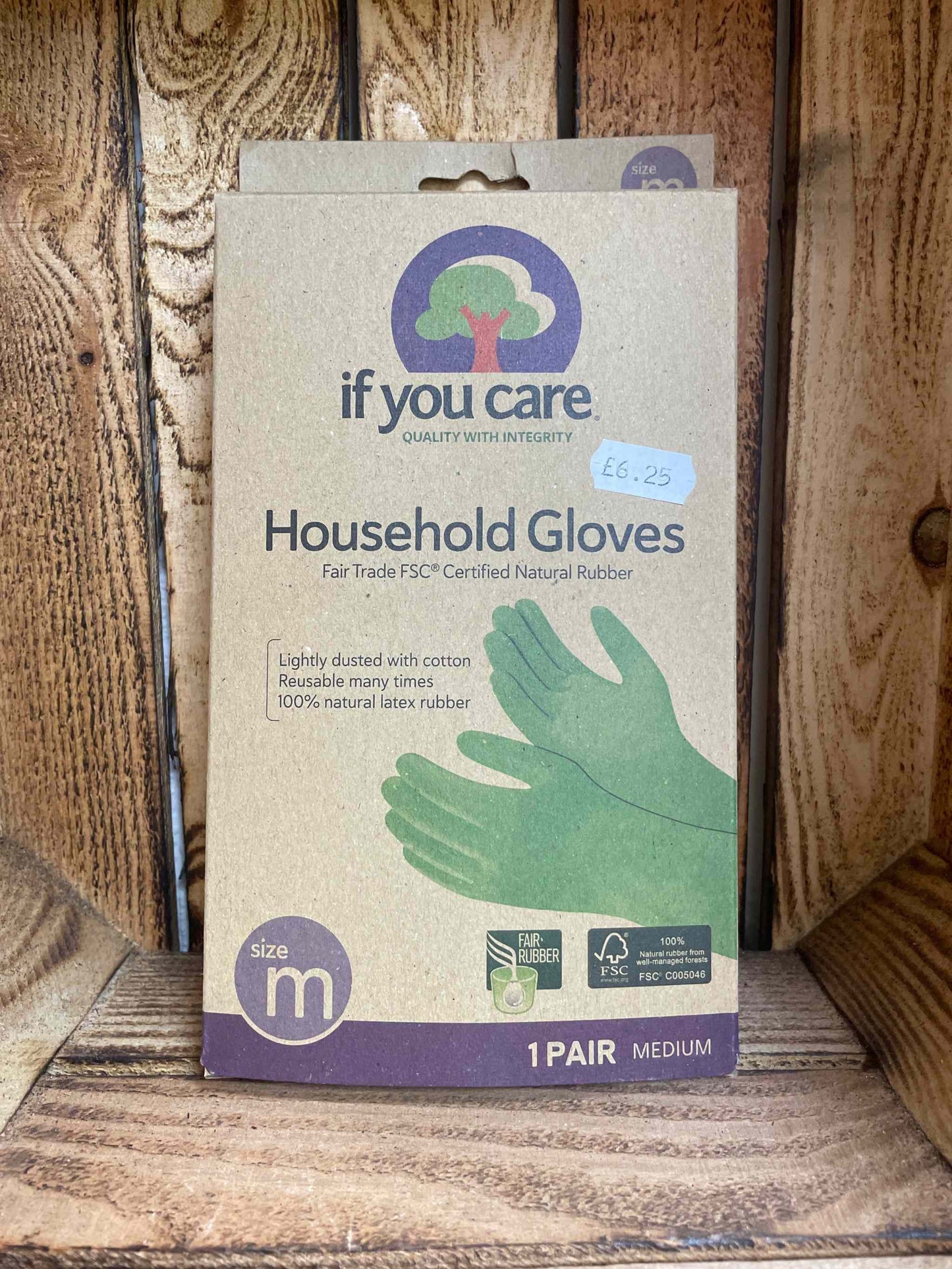 Small FSC Rubber Gloves, Fair Trade Certified, eco-friendly, durable, ergonomic fit, versatile for multiple tasks.