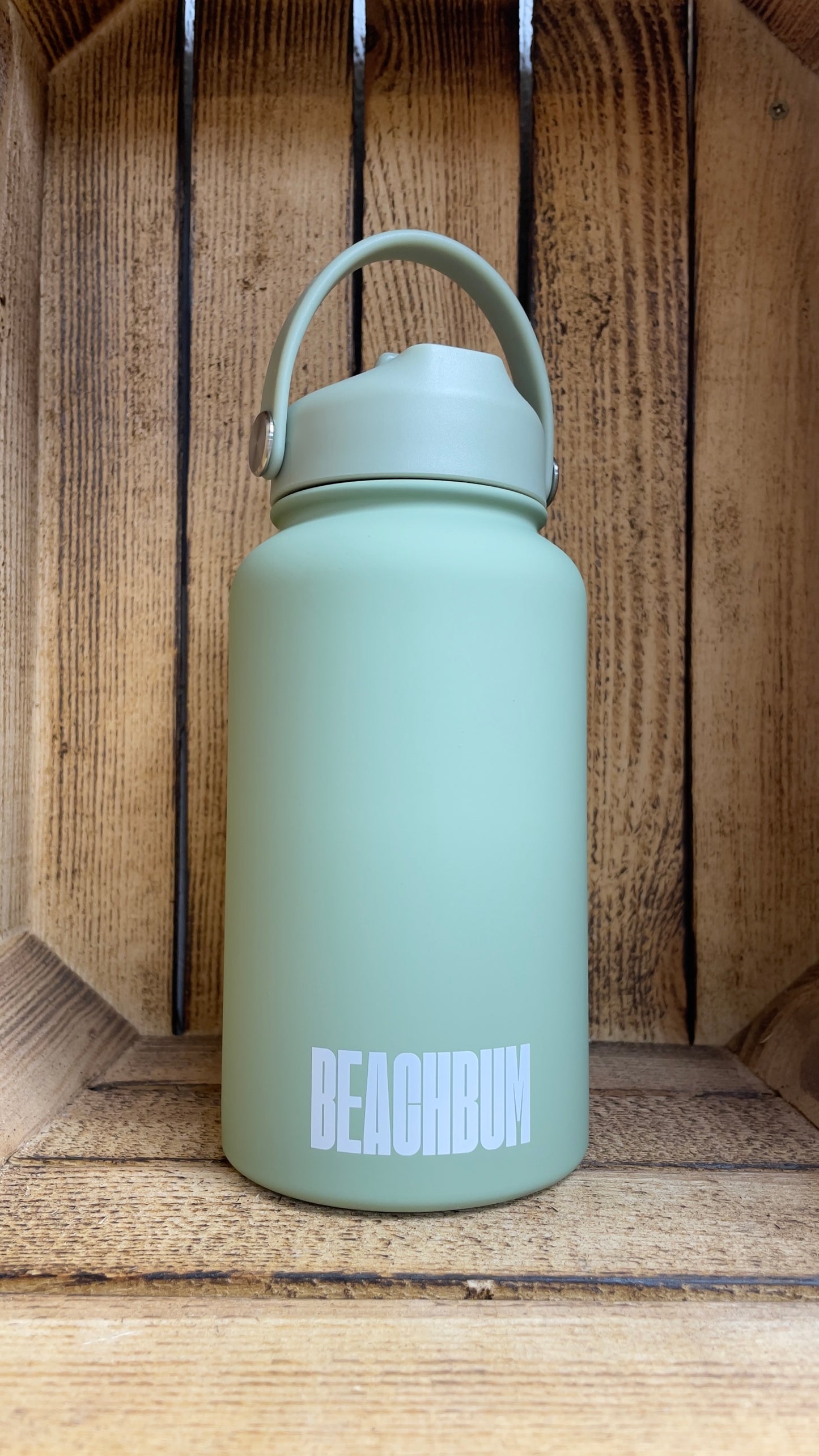 BEACHBUM Insulated Aluminium Bottle with straw, 650ml, 1L