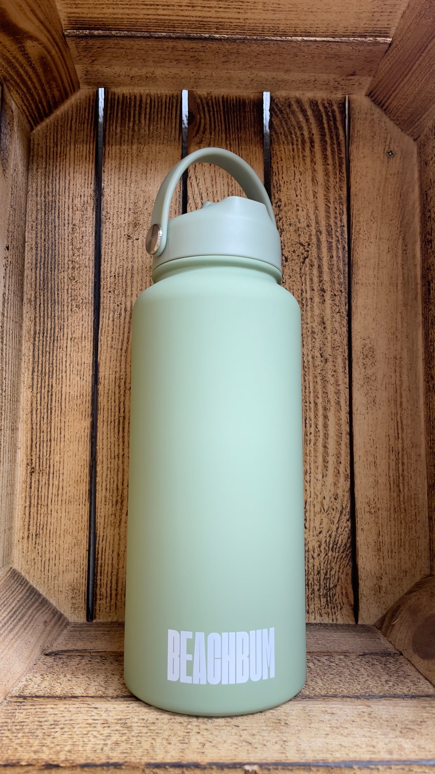 BEACHBUM Insulated Aluminium Bottle with straw, 650ml, 1L