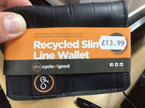 Eco-friendly Recycled Slim Line Wallet made from sustainable materials, priced at £13.99.