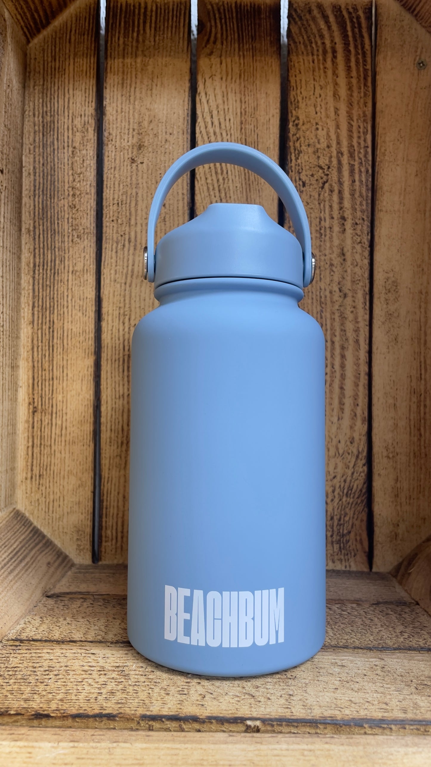 BEACHBUM Insulated Aluminium Bottle with straw, 650ml, 1L