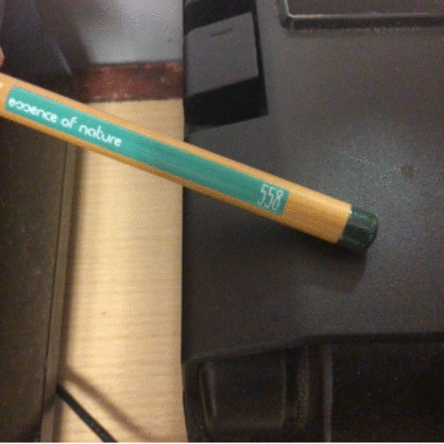 Zao pencil in essence of nature color with green end cap.