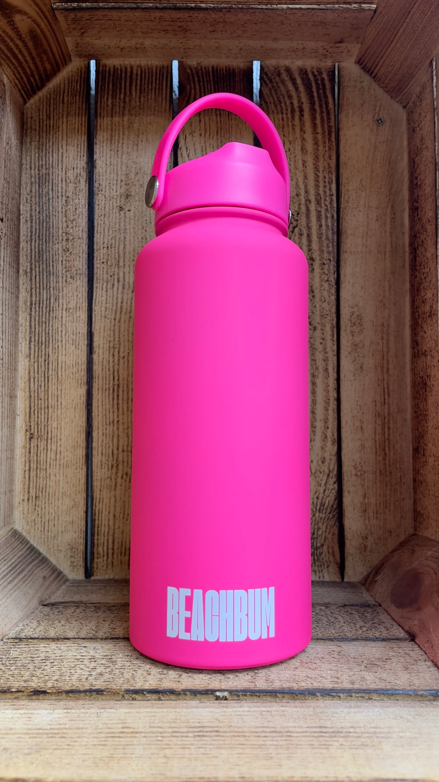 BEACHBUM Insulated Aluminium Bottle with straw, 650ml, 1L