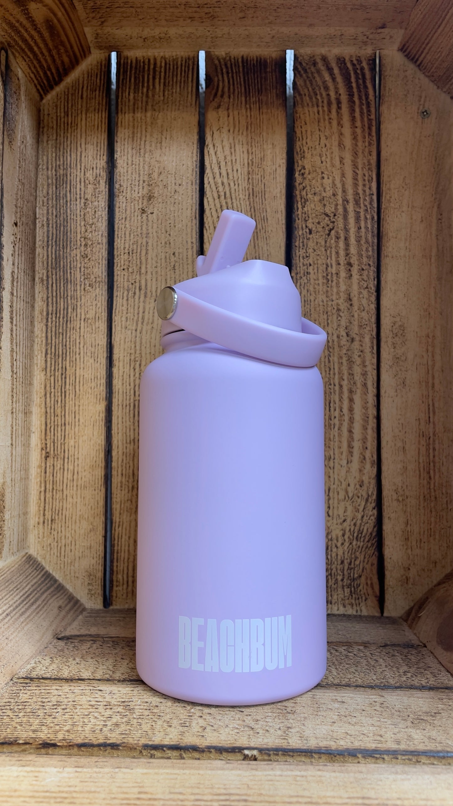 BEACHBUM Insulated Aluminium Bottle with straw, 650ml, 1L