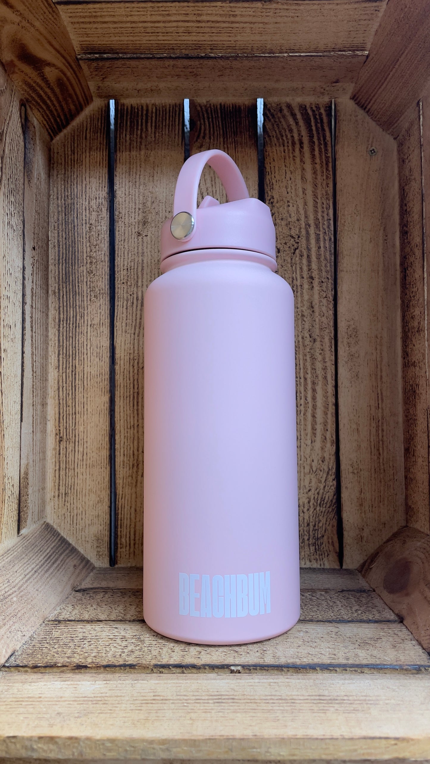 BEACHBUM Insulated Aluminium Bottle with straw, 650ml, 1L