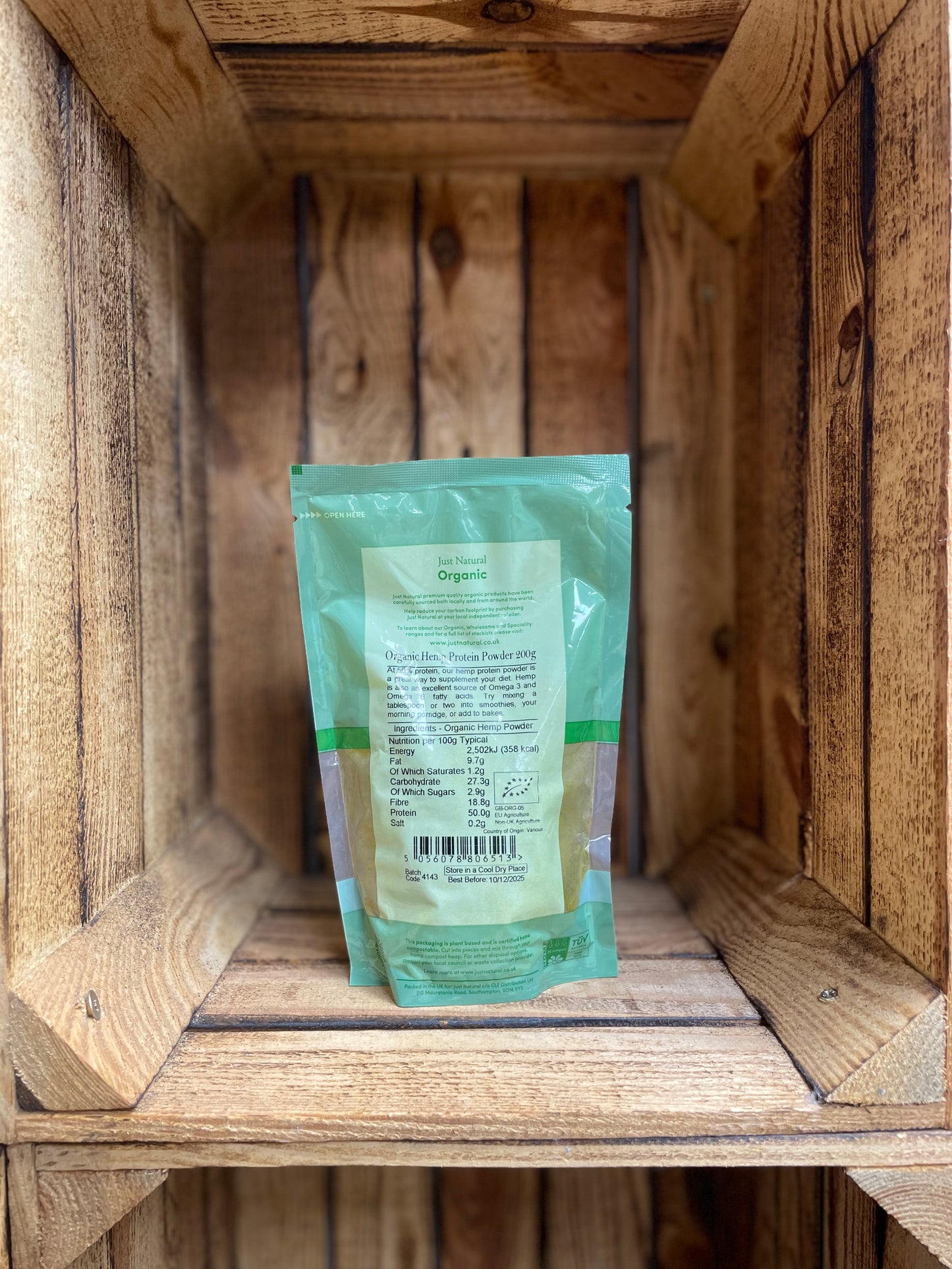 Org Hemp protein powder 200g