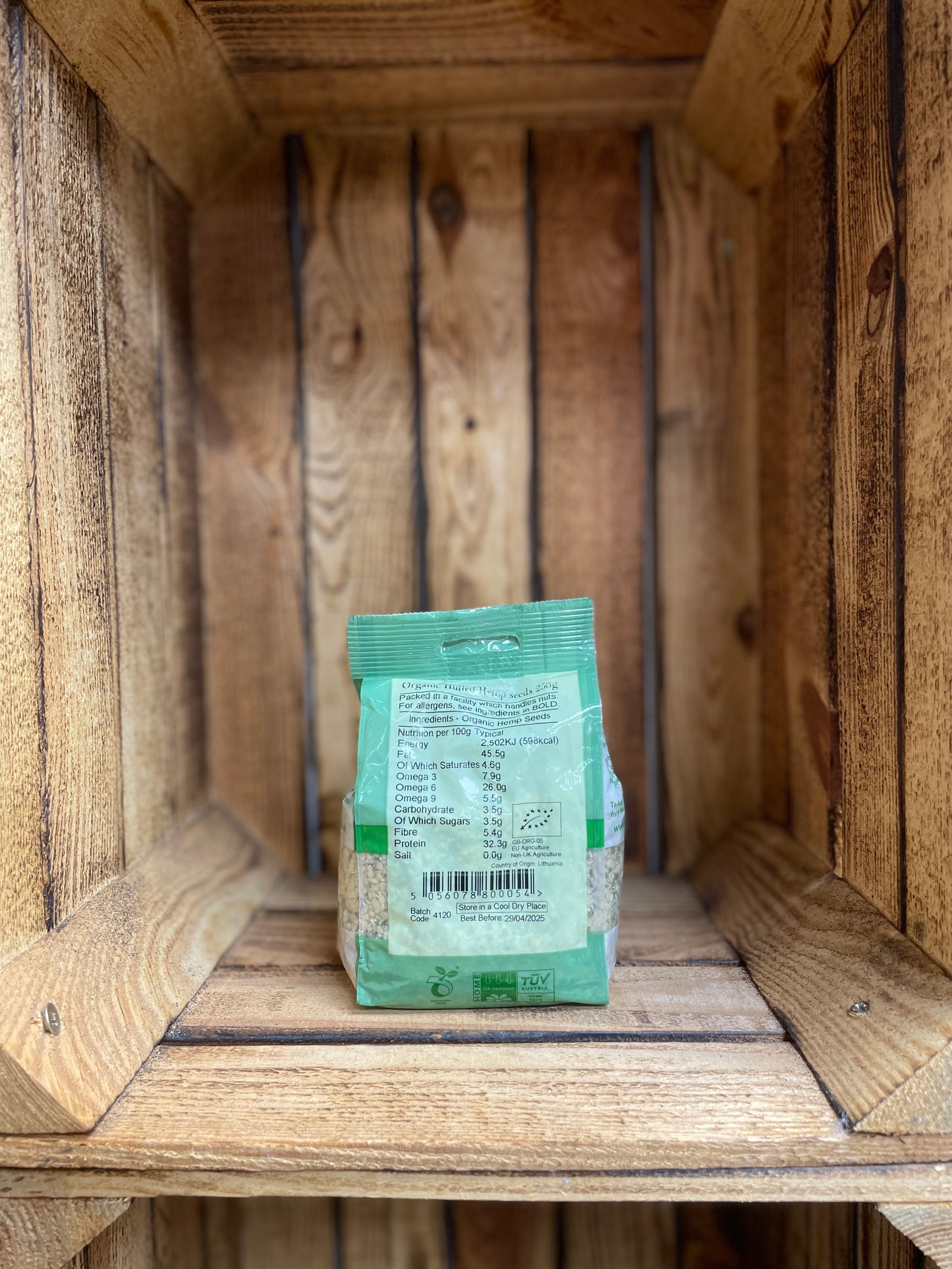 Organic Hulled Hemp Seeds (pre packaged) 250g