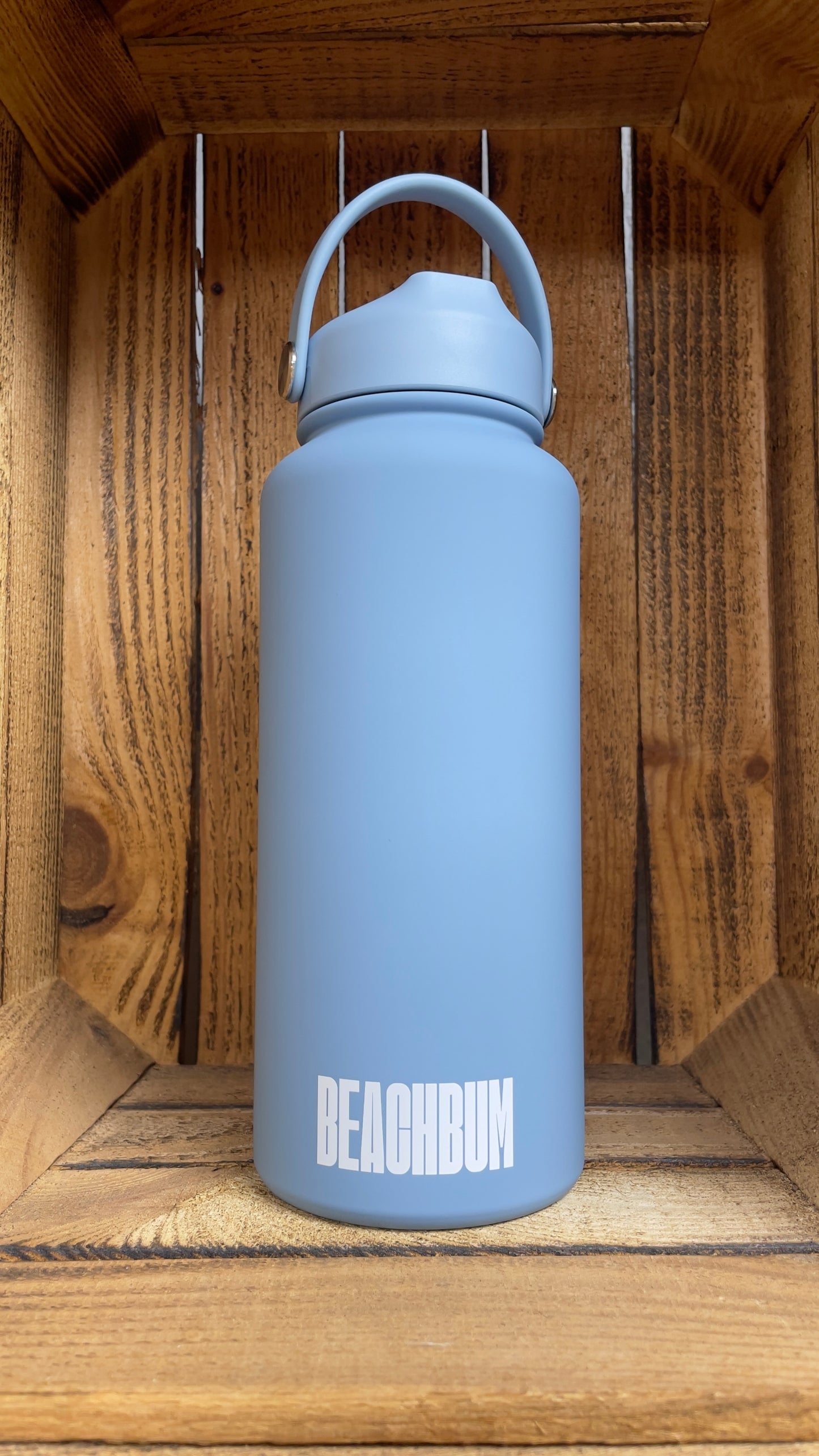 BEACHBUM Insulated Aluminium Bottle with straw, 650ml, 1L