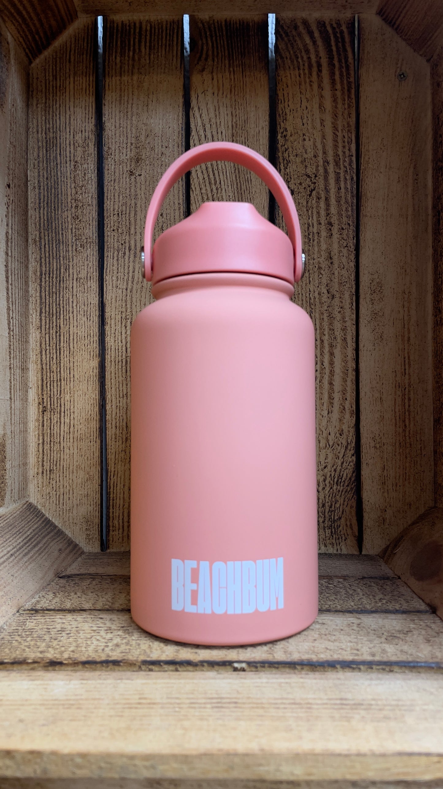 BEACHBUM Insulated Aluminium Bottle with straw, 650ml, 1L