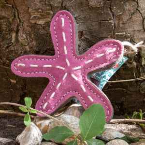 Eco-friendly Stanley the Starfish dog toy made from sustainable materials.