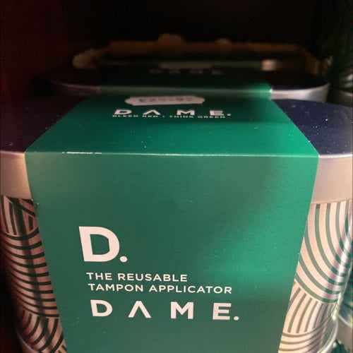 Dame Full Applicator Set packaging displaying reusable tampon applicator.