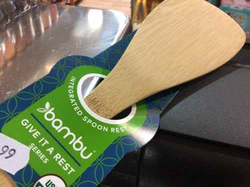 Bambu ‘Give it a Rest’ Spatula with ergonomic design and integrated rest.