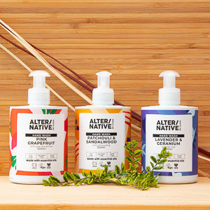 Hand wash in refillable bottles by ALTER/NATIVE