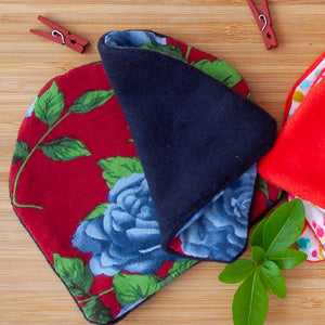 Soft and absorbent breast pads with floral design for ultimate comfort and leak protection.