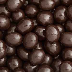 Dark choc-coated coffee beans (100g) - gourmet snack with premium dark chocolate.