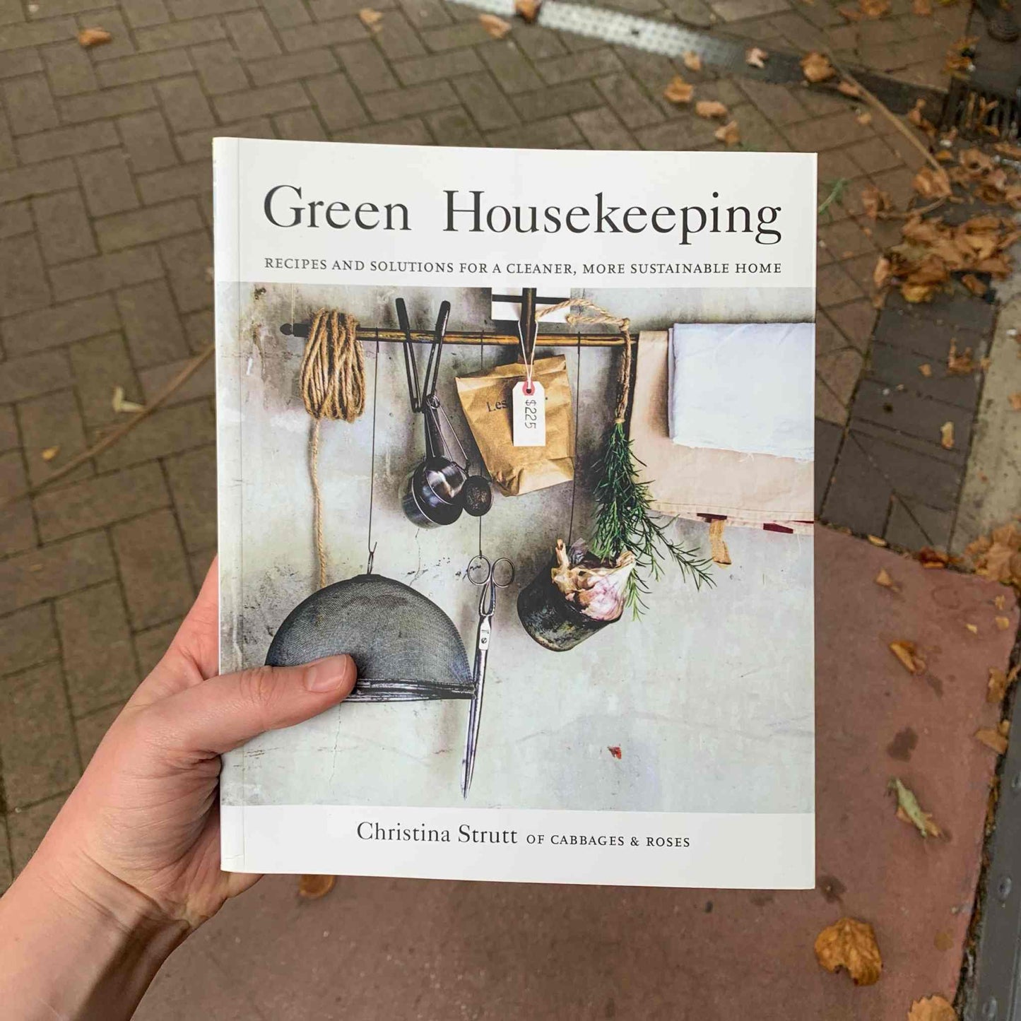 Green Housekeeping book by Christina Strutt, cover image, eco-friendly living guide.