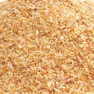 Garlic granules 25g for enhancing flavor in cooking.