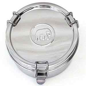 Eco-friendly stainless steel Tiffin Tin by Elephant Box with secure latches.