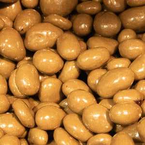 Milk chocolate-covered raisins, 100g pack.