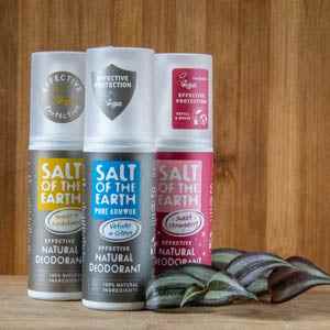 Salt of the Earth 100ml refillable spray with Vetiver and Citrus fragrance, eco-friendly deodorant.