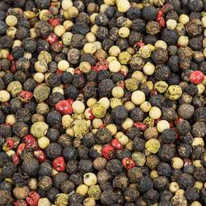 Peppercorn mix 25g blend of black, white, green, and pink peppercorns.