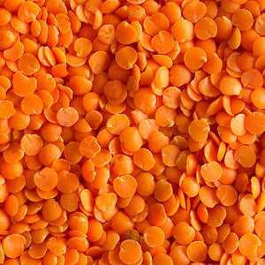 Red split lentils 100g, nutrient-packed superfood, vibrant and versatile for healthy meals.