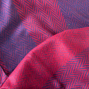 Scarf navy and red zigzag