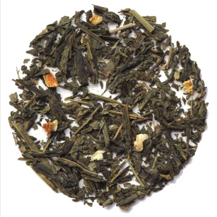 Lemon Sencha green tea leaves with citrus zest, 100g.