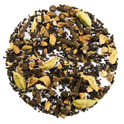 Masala Chai Black Tea with spices, 100g packaging.
