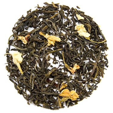 Supreme Jasmine Green Tea leaves with jasmine blossoms, 50g.