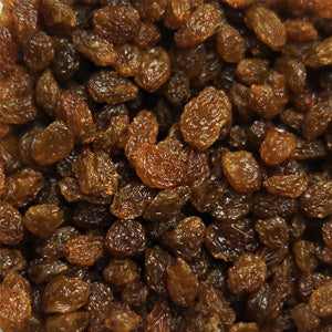 Sultanas (100g) - nutrient-rich dried fruit, natural sweetness, ideal healthy snack or recipe addition.