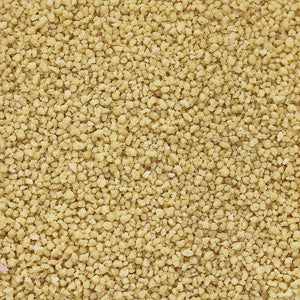 Wholemeal couscous grains, close-up view, 100g package.