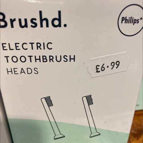 2 Pack Recyclable Electric Toothbrush Heads by Brushd, priced at £6.99, compatible with Philips.