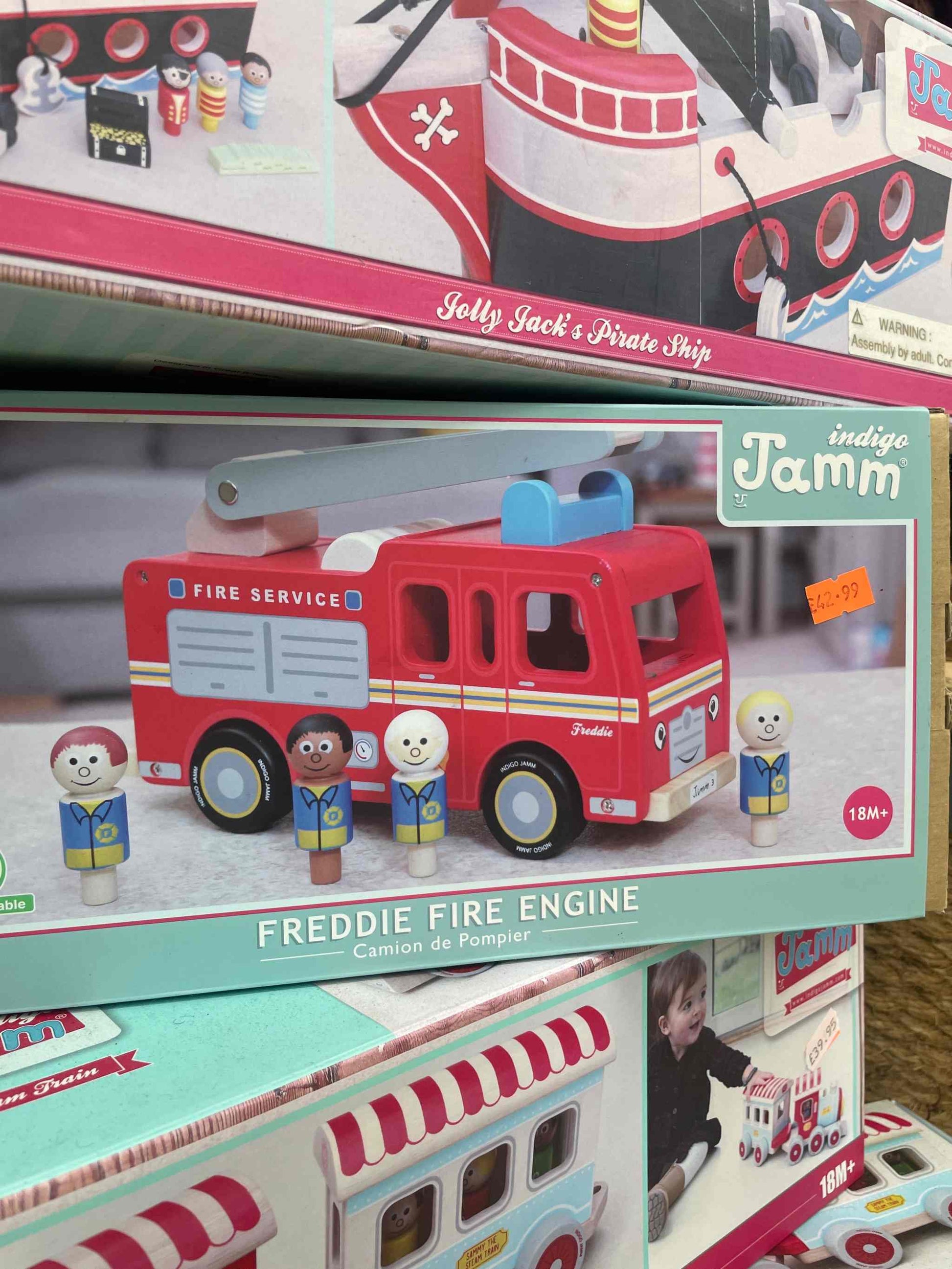 Interactive Freddy the Fire Engine toy with realistic features for imaginative play and learning.