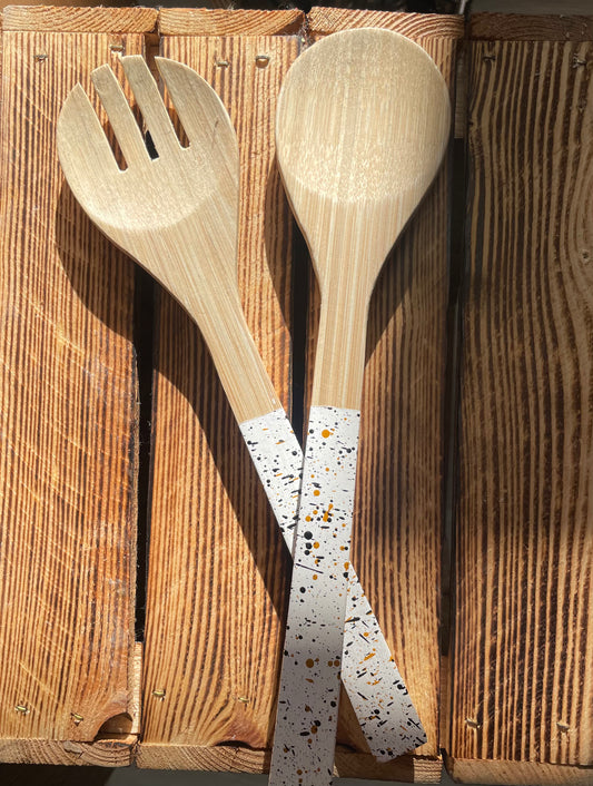 Salad Servers 2 Pack White