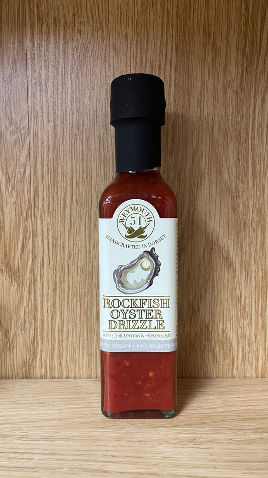 Rockfish Oyster Drizzle chilli sauce