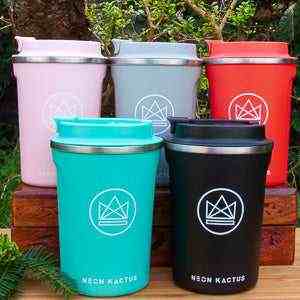 Neon Kactus Stainless Steel Coffee Cups, Water Bottles, and smoothie cups