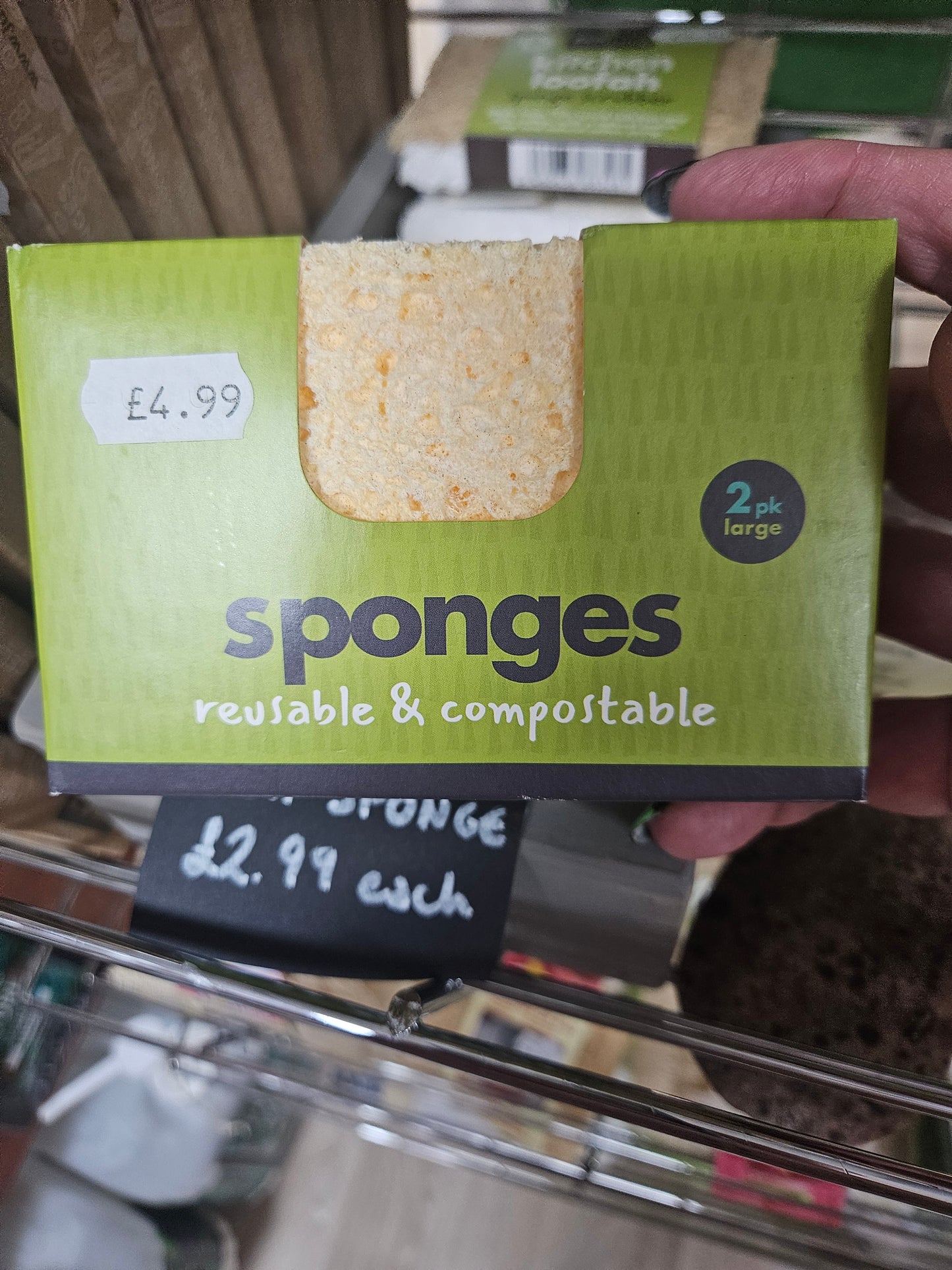 Two pack Compostable sponges.