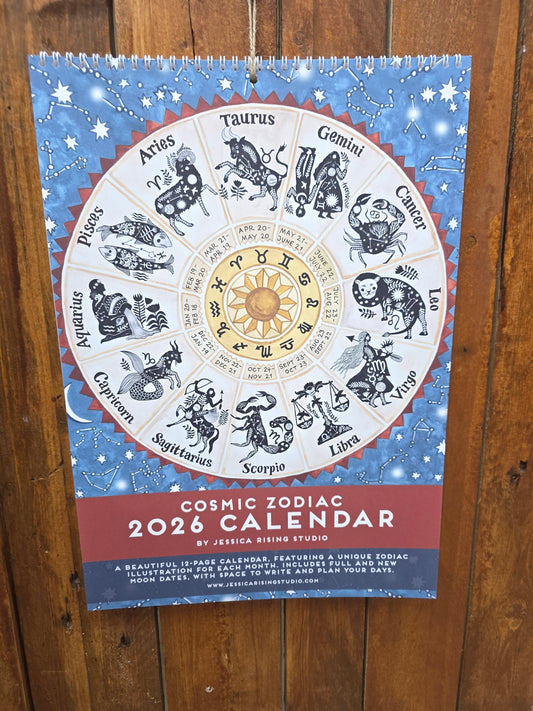 Beautifully illustrated 2026 zodiac calender