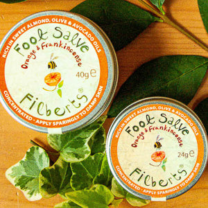Orange and frankincense foot salve by Filberts of Dorset